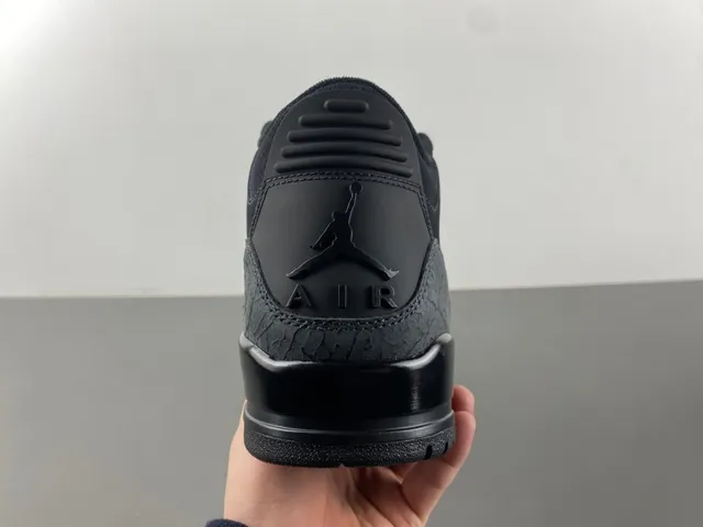 Air Jordan 3 Black Elephant Print Basketball Shoes 4