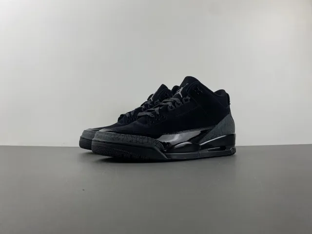 Air Jordan 3 Black Elephant Print Basketball Shoes 10