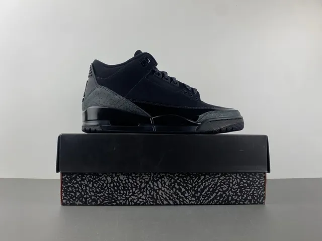 Air Jordan 3 Black Elephant Print Basketball Shoes 15