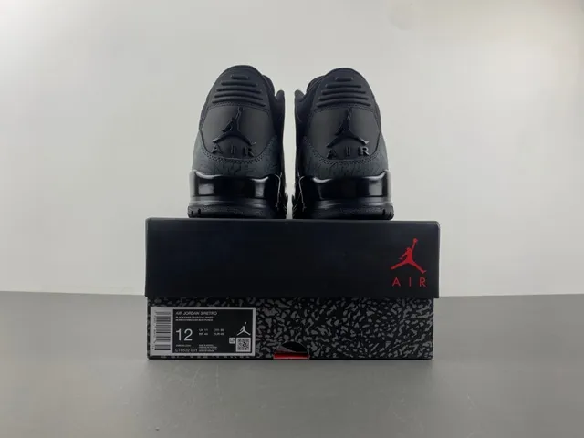 Air Jordan 3 Black Elephant Print Basketball Shoes 17
