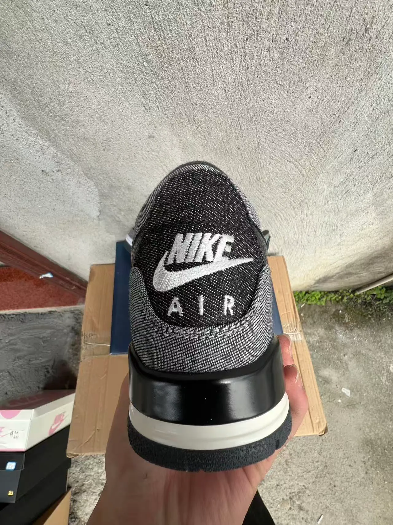 Air Jordan 3 Black Gray Textured Upper Basketball Shoes 9