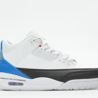 Air Jordan 3 Fragment Design White Black Blue Basketball Shoes