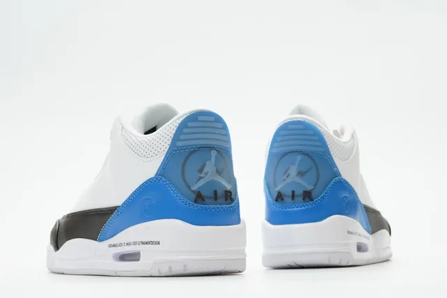 Air Jordan 3 Fragment Design White Black Blue Basketball Shoes 7