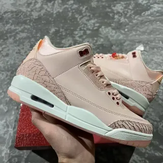 Air Jordan 3 Zapatos de Baloncesto con Estampado de Elefante en Rosa Pálido