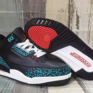 Air Jordan 3 青色豹纹篮球鞋