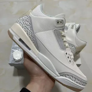 Air Jordan 3 White Elephant Print Basketball Shoes