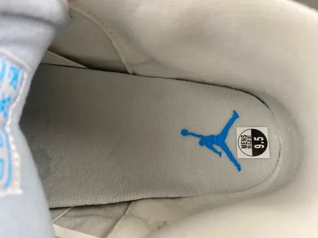 Air Jordan 3 Branco Cinza Claro Azul Sapatos de Basquete 9