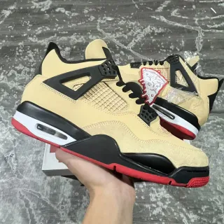 Air Jordan 4 米色黑色红色篮球鞋