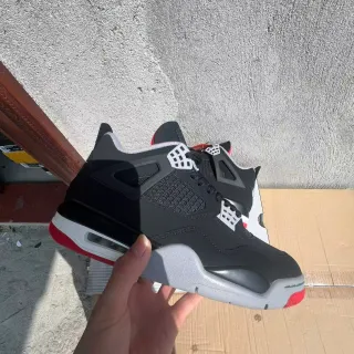 Air Jordan 4 Black Cement Gray Basketball Shoes