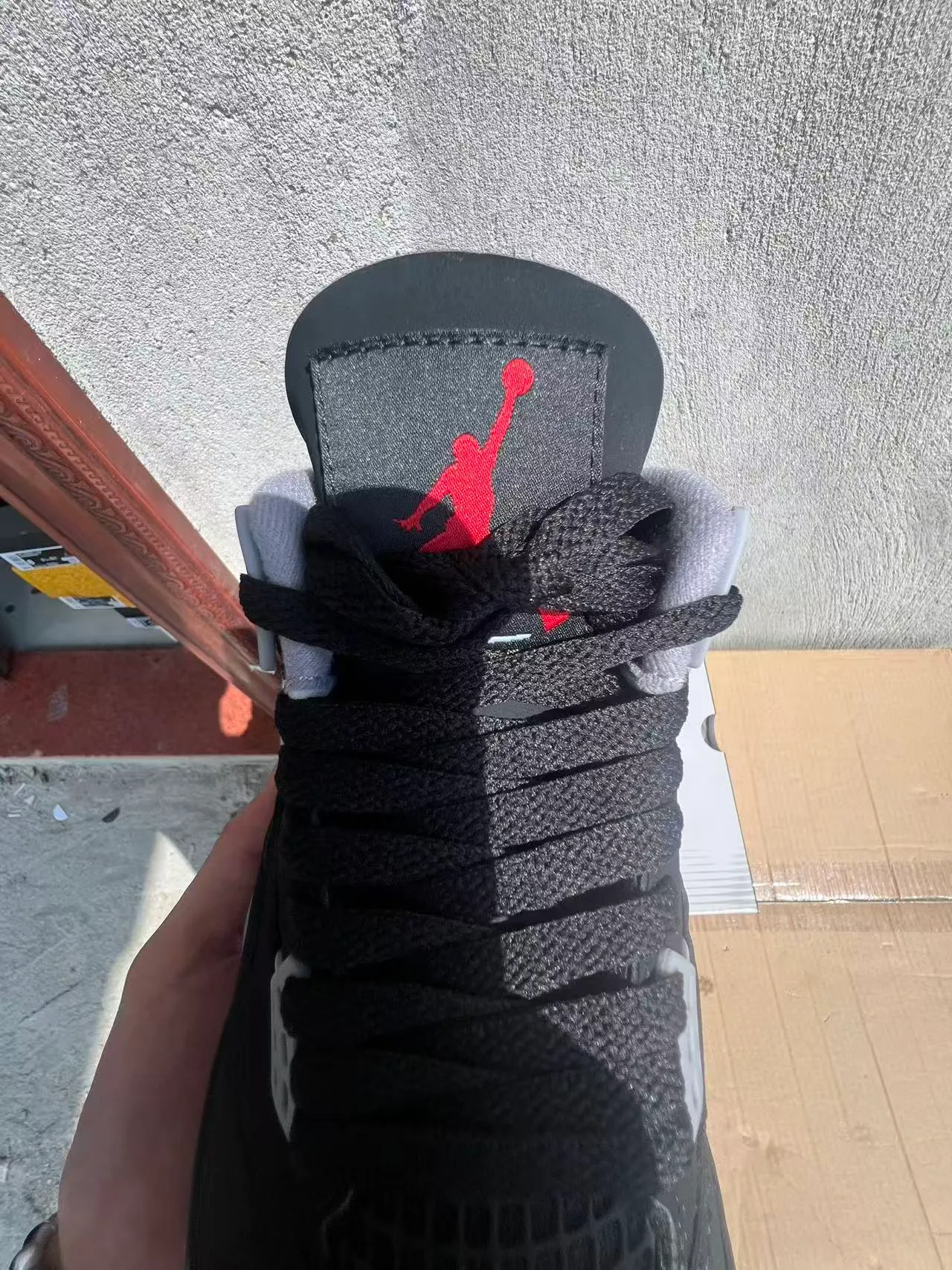 Air Jordan 4 Black Cement Gray Basketball Shoes 4