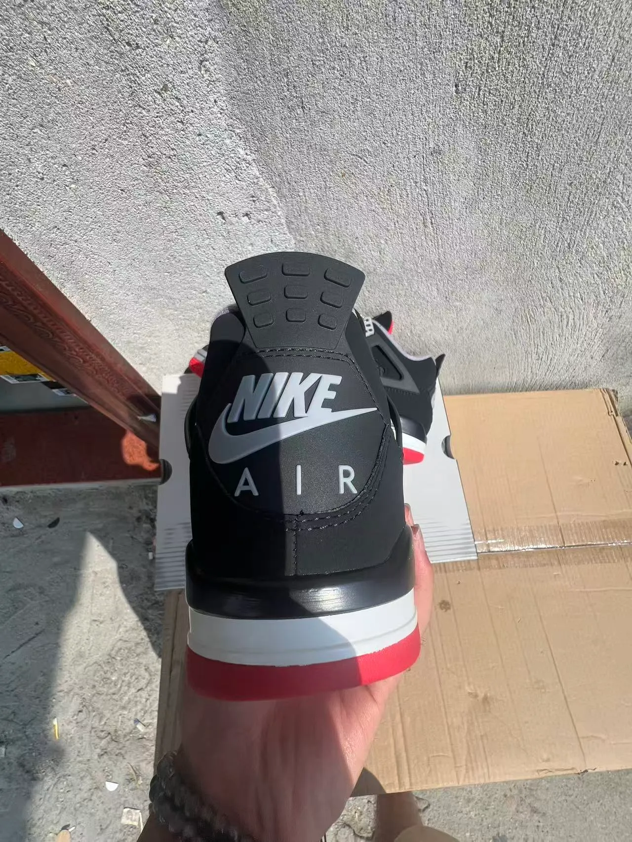 Air Jordan 4 Black Cement Gray Basketball Shoes 8