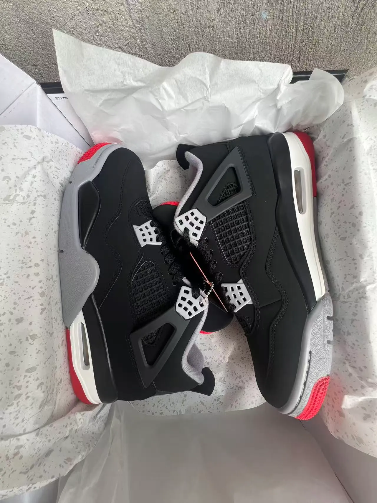 Air Jordan 4 Black Cement Gray Basketball Shoes 9