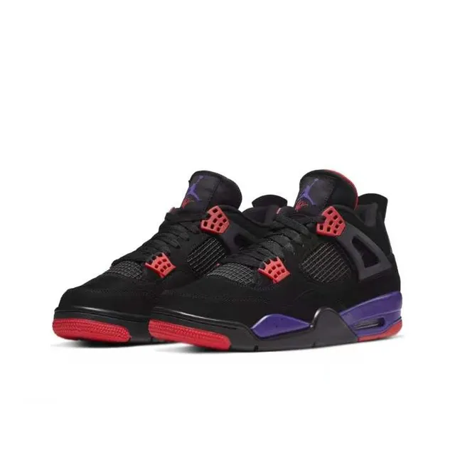 Air Jordan 4 Black Red Purple Basketball Shoes 4