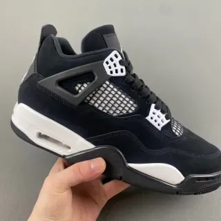 Air Jordan 4 Black White Basketball Shoes