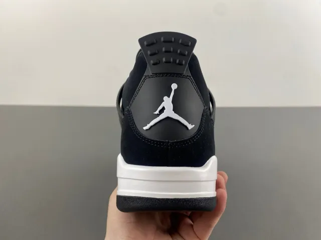 Air Jordan 4 Black White Basketball Shoes 4