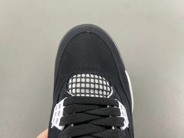 Air Jordan 4 Black White Basketball Shoes 6