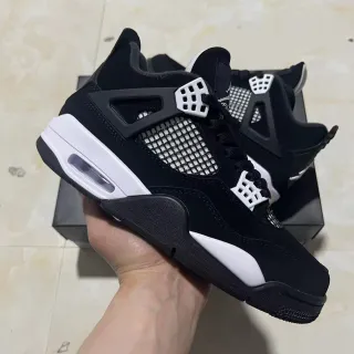 Air Jordan 4 Black White zapatos de baloncesto