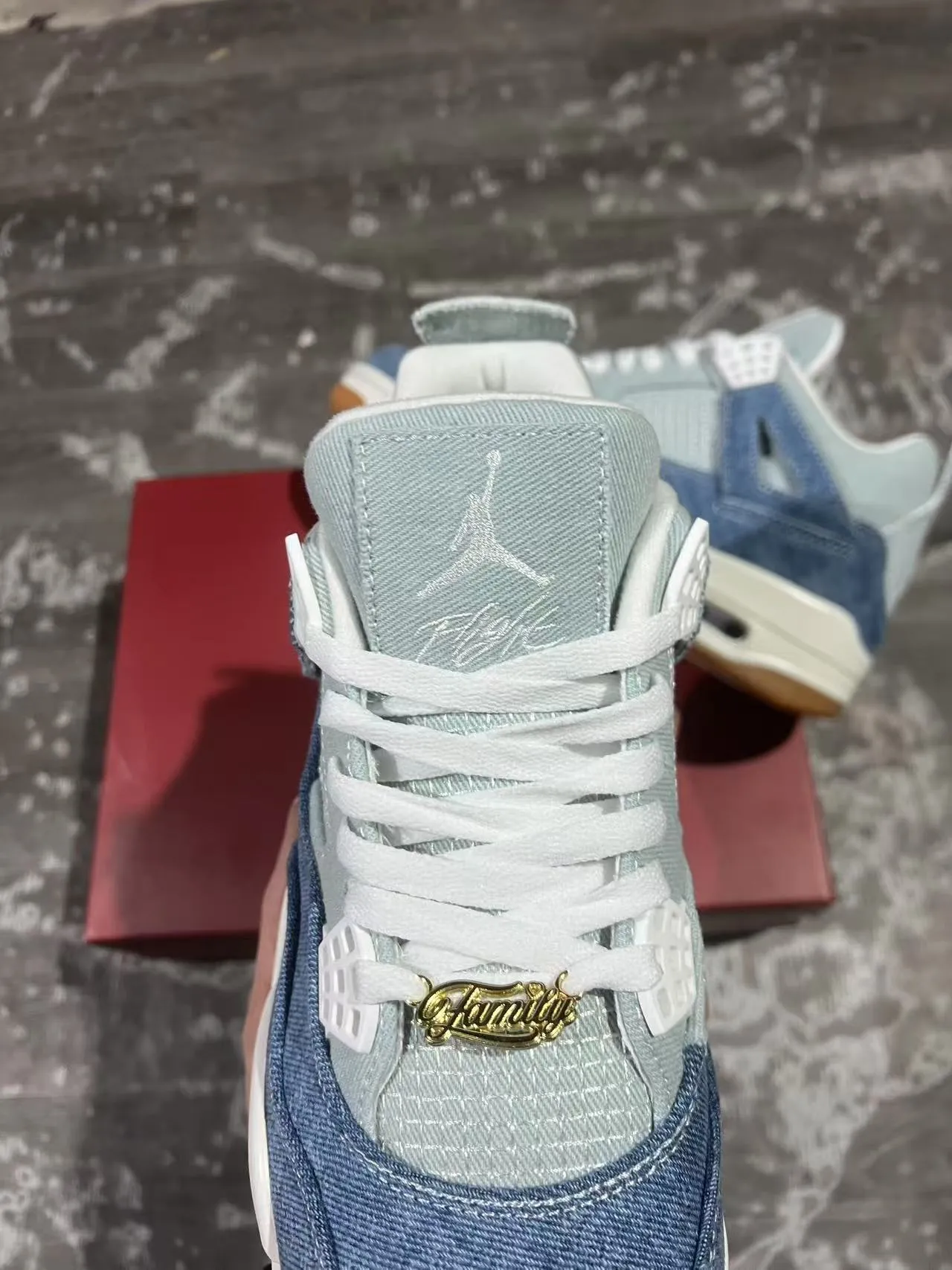 Air Jordan 4 Denim Blue White Gum Basketball Shoes 4