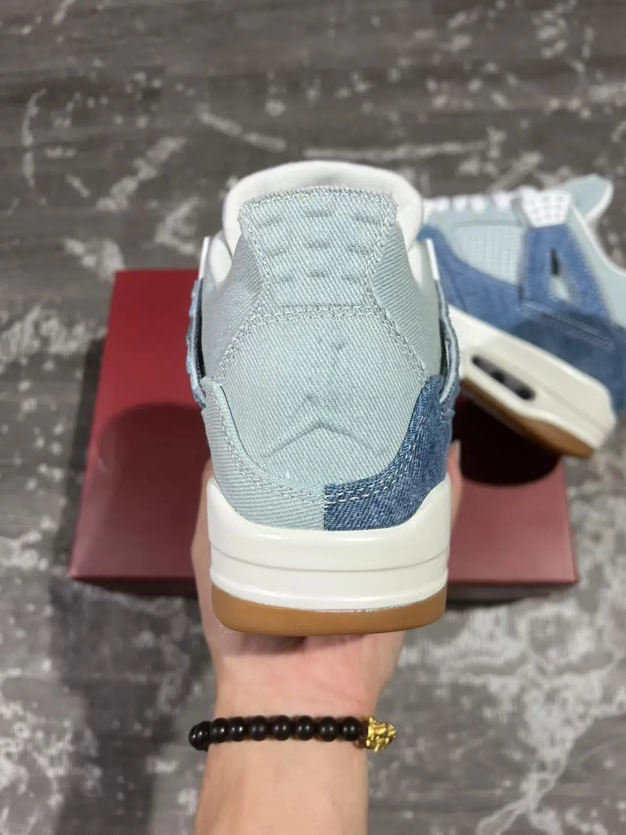 Air Jordan 4 Denim Blue White Gum Basketball Shoes 8