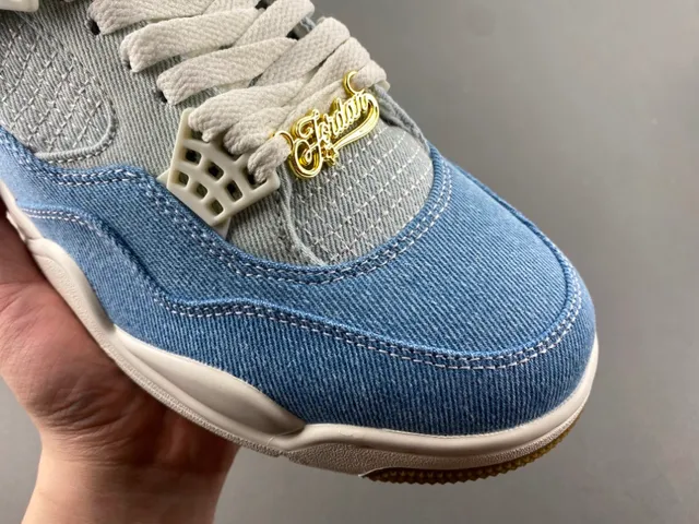 Air Jordan 4 Denim Blue White Gum Basketball Shoes 2