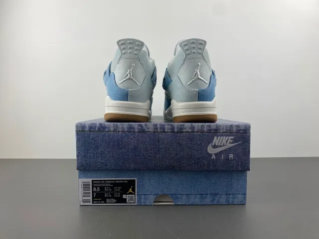 Air Jordan 4 Denim Blue White Gum Basketball Shoes 17