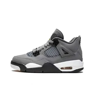 Air Jordan 4 Gray White Black Basketball Shoes