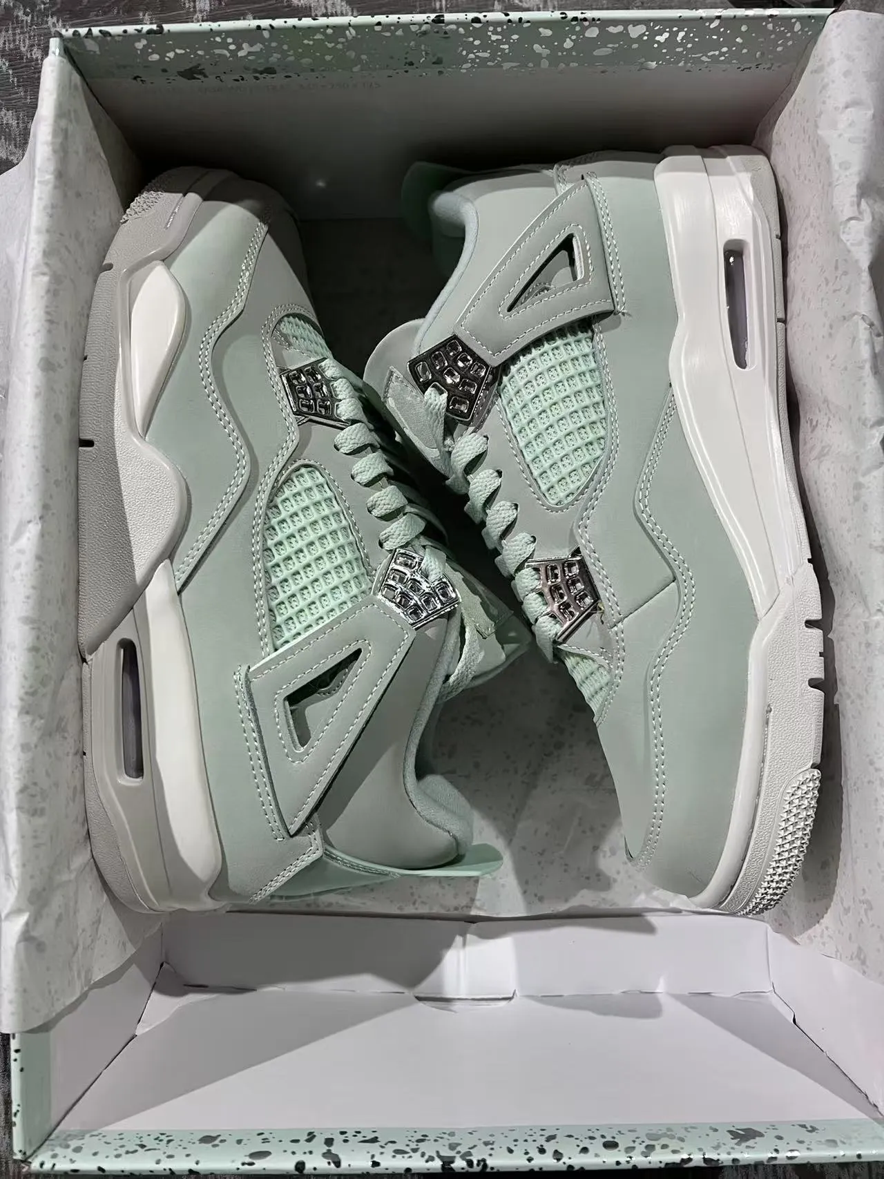 Air Jordan 4 Mint Green Basketball Shoes 9