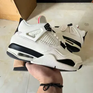 Air Jordan 4 White Black Red Basketball Shoes