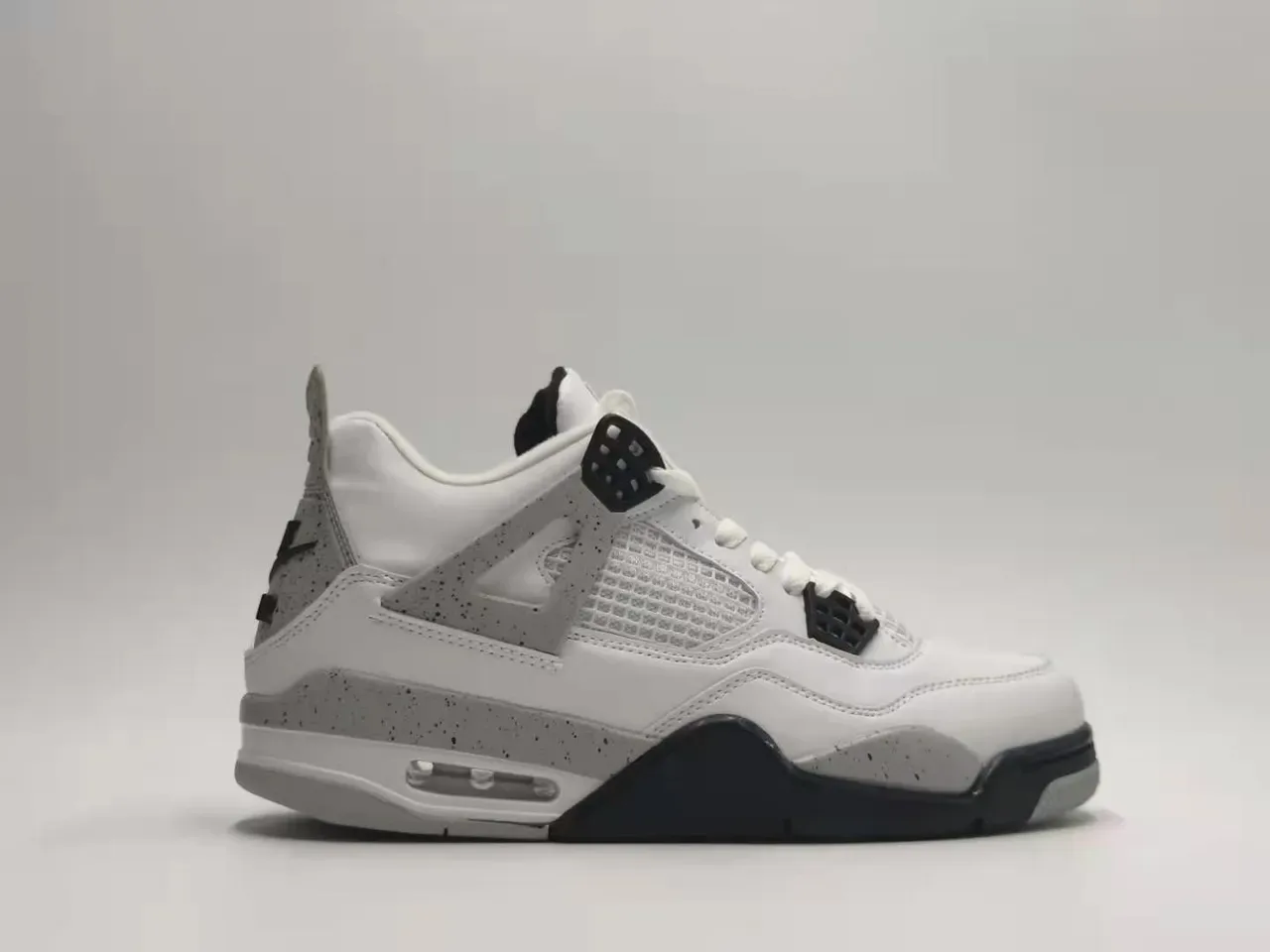 Air Jordan 4 Blanc Noir Rouge Chaussures de Basket 2