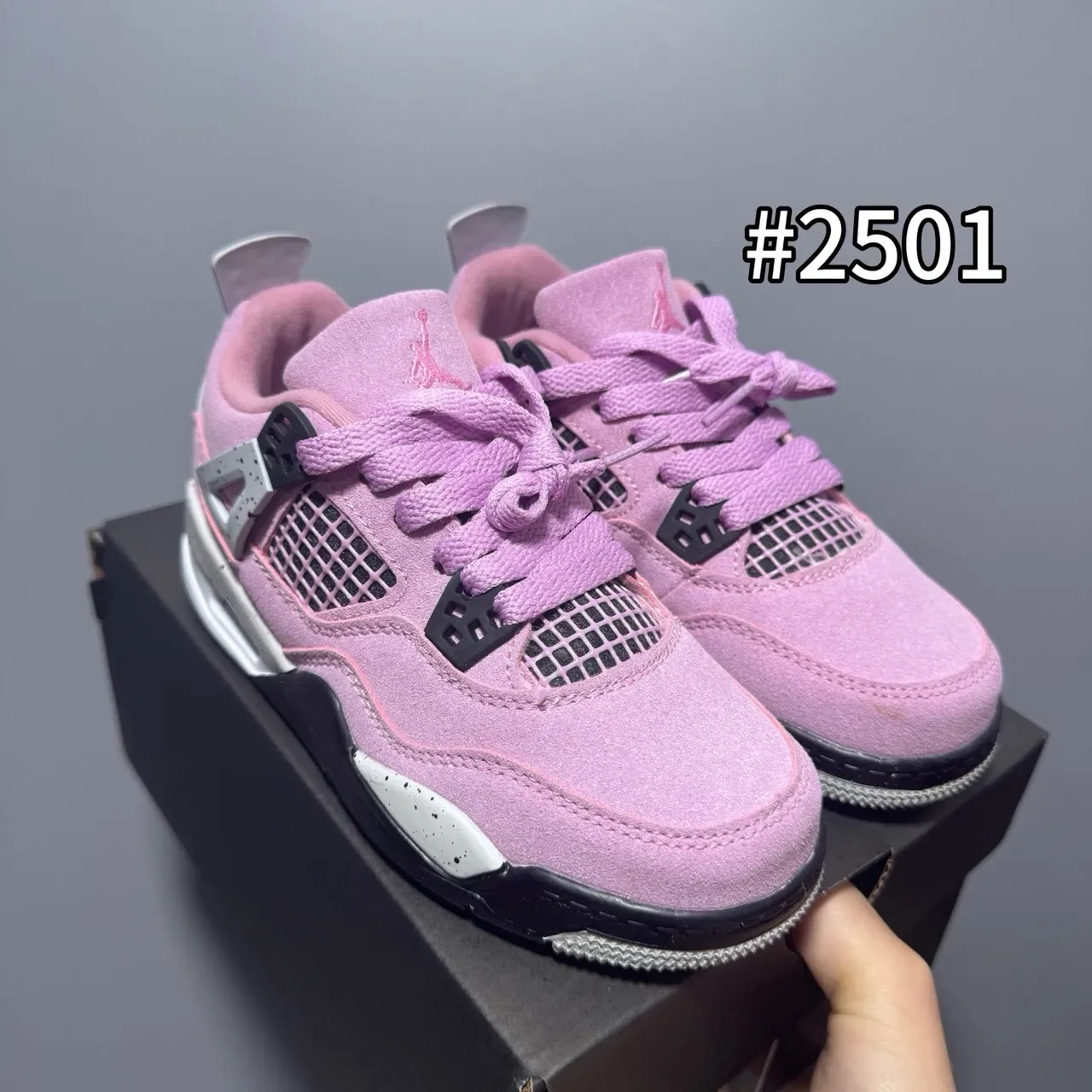 Air Jordan 4 White Pink Green Blue Lifestyle Sneakers 6