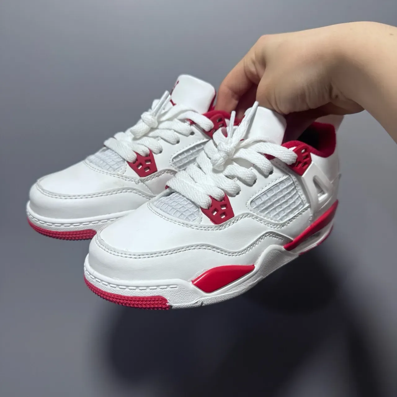 Air Jordan 4 White Pink Green Blue Lifestyle Sneakers 23