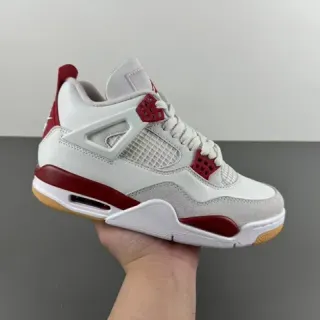 Air Jordan 4 White Red Gum Basketball Shoes