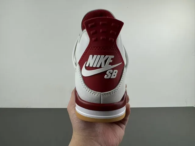 Air Jordan 4 White Red Gum Basketball Shoes 4