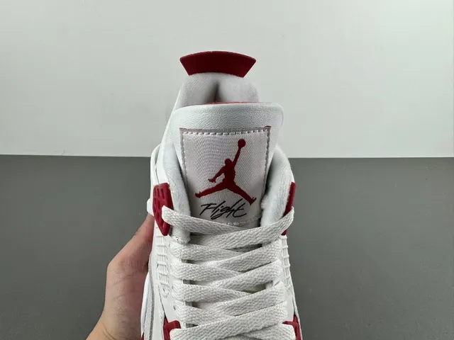 Air Jordan 4 White Red Gum Basketball Shoes 5