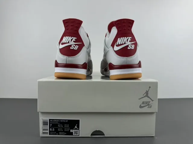 Air Jordan 4 White Red Gum Basketball Shoes 17