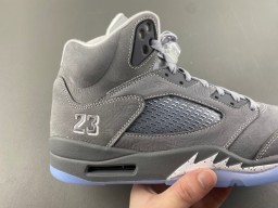 Air Jordan 5 Gray and Light Blue Basketball Shoes 2