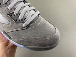 Air Jordan 5 Gray and Light Blue Basketball Shoes 3