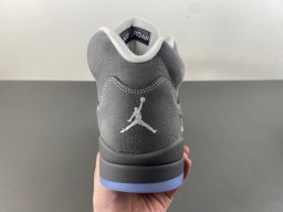 Air Jordan 5 Gray and Light Blue Basketball Shoes 4