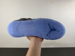 Air Jordan 5 Gray and Light Blue Basketball Shoes 9