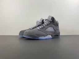 Air Jordan 5 Gray and Light Blue Basketball Shoes 10