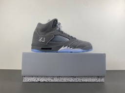 Air Jordan 5 Gray and Light Blue Basketball Shoes 16