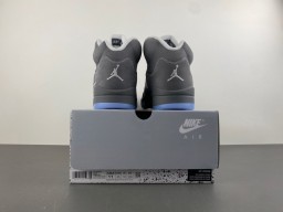Air Jordan 5 Gray and Light Blue Basketball Shoes 18