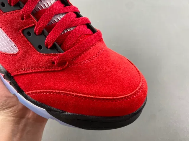 Air Jordan 5 Vermelho Preto Azul Claro Tênis de Basquete 2