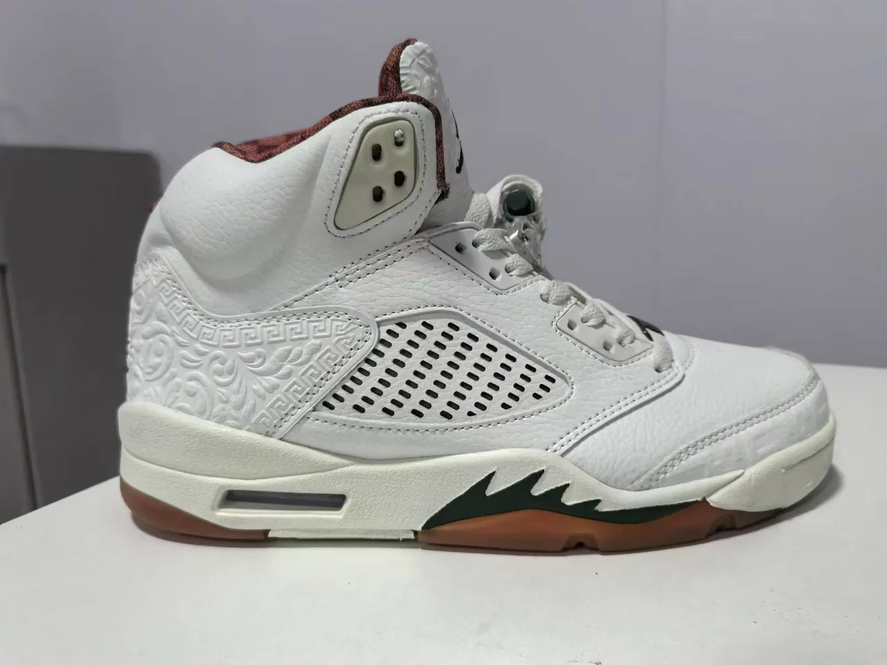 Air Jordan 5 White Gum Green Basketball Shoes 5