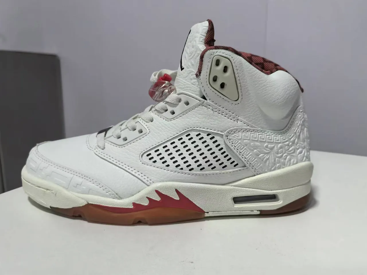 Air Jordan 5 White Gum Green Basketball Shoes 6