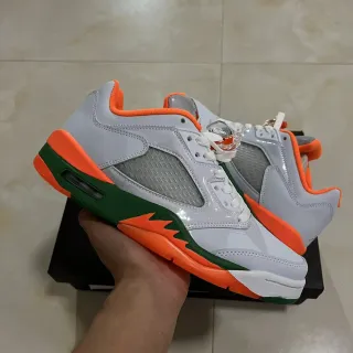 Air Jordan 5 白橙绿篮球鞋
