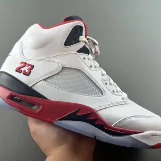 Air Jordan 5 White Red Black 篮球鞋