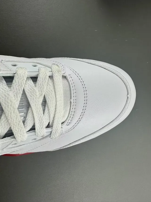 Air Jordan 5 White Red Black Chaussures de basketball 5