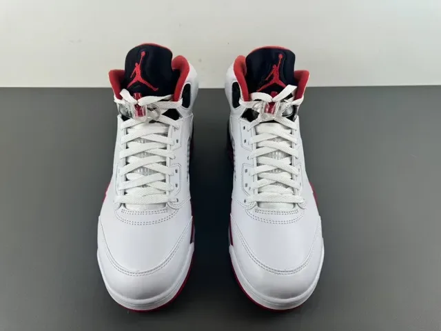 Air Jordan 5 White Red Black Chaussures de basketball 11