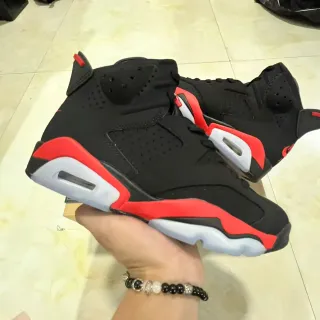 Air Jordan 6 Black Red White Basketball Shoes